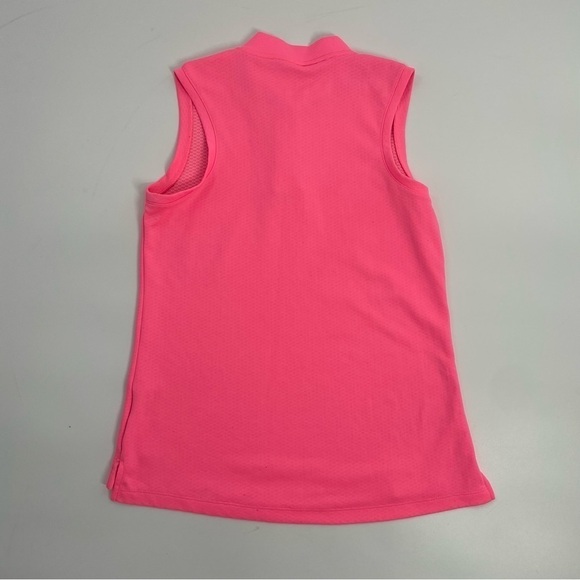 Nike Women’s Golf Polo Sleeveless Pink 1/4 Zip Dryfit Tennis Golf Polo Small - Picture 10 of 12
